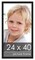 24x40 Modernist Black Picture Frame - UV Acrylic, Foam Board Backing, Hanging Hardware